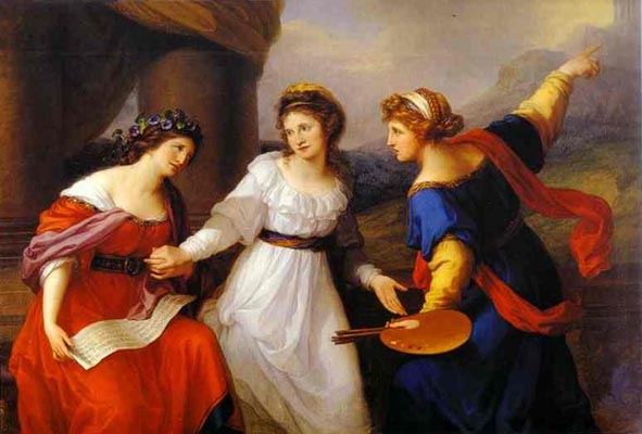 Angelica Kauffmann, Autoportrait entre deux muses, la musique et la peinture