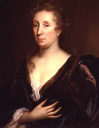 Godfried Schalcken, Portrait de Rachel Ruysch (détail)