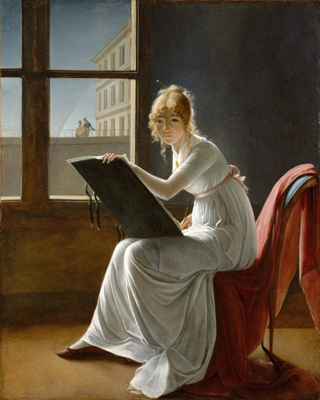Marie-Denise Villers, Portrait d'une jeune fille dessinant
