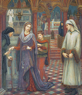 Marie Spartali Stillman, La première rencontre de Petrarch et Laura