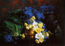 Berthe Art, Bleuets, choux et bégonias