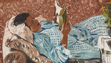 Charlotte Berend-Corinth, Mine Corinth sur le divan lisant un livre
