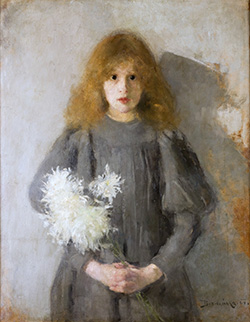 Olga Boznańska, Fille aux chrysanthèmes