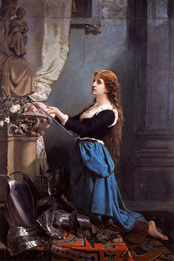 Zoé-Laure de Châtillon, Jeanne d'arc vue ses armes à la Vierge
