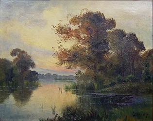 Marie-Elisabeth Laville-Leroux, Paysage avec lac