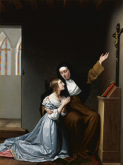 Sophie Lemire, La duchesse de la Vallière au carmel, donnant des instructions de piété à sa fille Mademoiselle de Blois