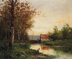 Edma Morisot, Paysage à la rivière