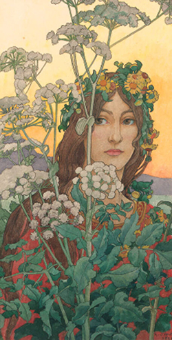 Élisabeth Sonrel, Portrait de jeune femme aux fleurs