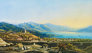 Vue sur Vevey au XIXe siècle, Johann Ludwig Bleuler